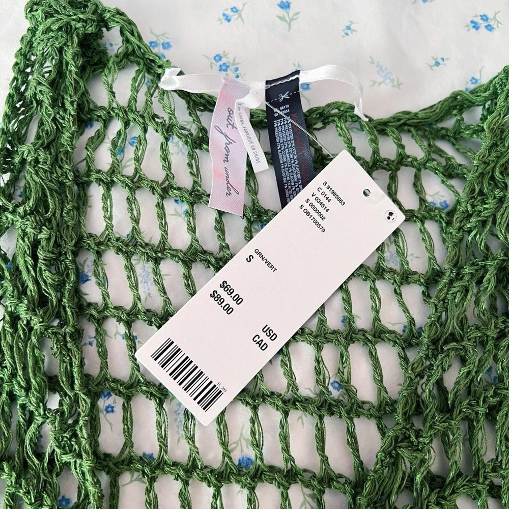 Urban Outfitters Green Crochet Knit Cover-Up - Picture 4 of 7